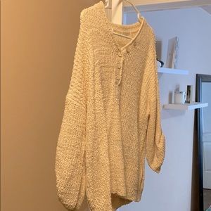 Henley knit top